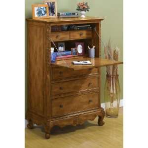    Heirloom Deluxe Secretary Desk With Bowed Legs: Home & Kitchen