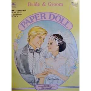   Bride & Groom Paper Doll Book Pre cut fashions & 4 dolls Toys & Games