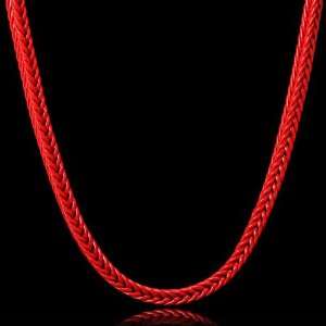  38 4mm Mens Hip Hop Blood Red Franco Chain Jewelry