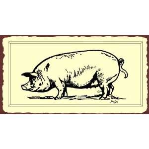  Pig Vintage Metal Animal Art Tin Retro Tin Sign