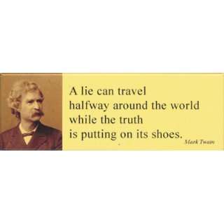    Customworks   A Lie Twain   Panoramic Quote Magnet Automotive
