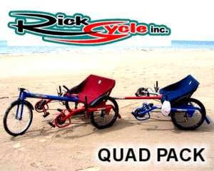 NEW RICKSYCLE RECUMBENT CYCLING TANDEM BICYCLE TRICYCLE QUAD PACK FREE 