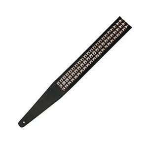  Stud 5 Studded Leather Guitar Strap: Musical Instruments
