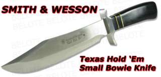 Smith & Wesson Texas Hold Em Small Bowie + Sheath THSB  