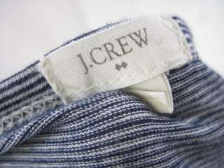 CREW Blue Striped Long Sleeve Shirt Top Sz L SP 08  
