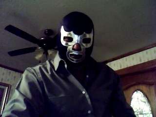 PROFESIONAL FIT DELUXE LICKRA STRECH BLUE DEMON MASK  
