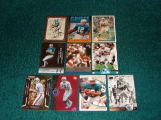 BOB GRIESE LOT OF 10 DIFFERENT CARDS MIAMI DOLPHINS  