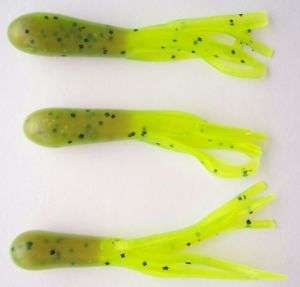 50 Tube Jig Bodies 1.5 in Pumpkin Core Chartreuse CLH08  