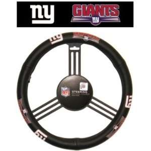  New York Giants NFL Leather Steering Wheel Cover: Sports 