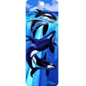  Orcas, 3 D Bookmark with Tassel