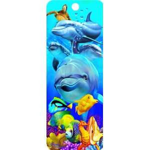  Dolphins, 3 D Bookmark with Tassel