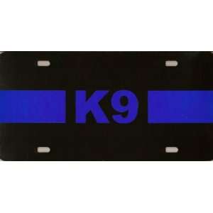  Thin Blue Line Memorial K9 License Plate (Plastic 