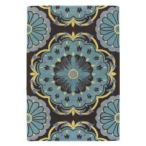  Chandra Rugs DHA 4 5 x 7 6 blue Area Rug: Home & Kitchen