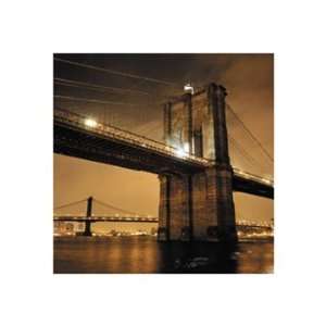  Brooklyn Bridge at Night   Poster (15.75x15.75): Home 