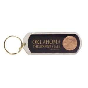    Oklahoma Keychain Lucite Lucky Penny Case Pack 96 
