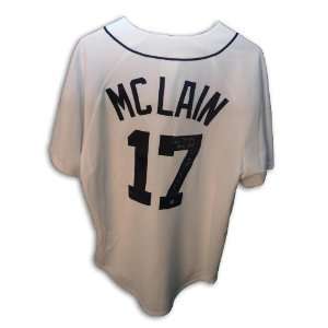denny McClain Autographed Jersey   McLain A L White Inscribed 31 6 