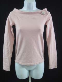 BORDEAUX Pale Pink Boatneck Sweater Top Shirt OS  