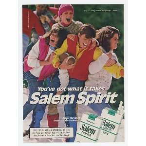  1987 Salem Lights Cigarette Girls Tackle Guy Football Game 