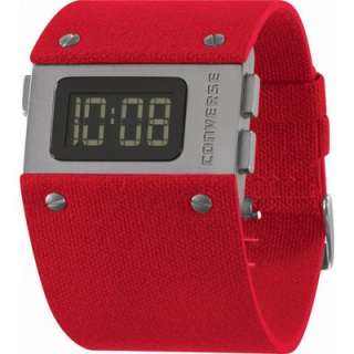 VR012650 Converse Womens Ace Black Digital Dial and Red Canvas Strap 