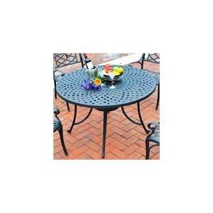   48 Cast Aluminum Dining Table in Charcoal Black: Everything Else