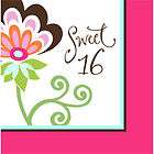 Sweet 16 Sixteen LUNCH DINNER NAPKINS Birthday Party NEW!!