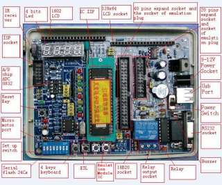 51 Microcontroller Training , Experiment MCU+1602 A U01  