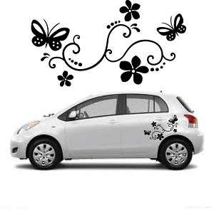 Stickers Decals Flowers Swirls Butterfly Car graphic  