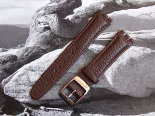   Leather Watch Strap for Classic Standard Size 17mm SWATCH Watch Brown