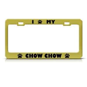  Chow Chow Dog Animal Metal License Plate Frame Tag Holder 