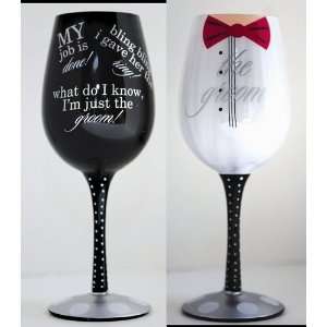  Groom Wine Glass   Wedding Wine Glass