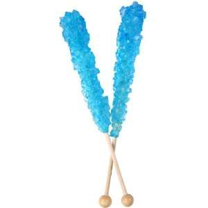 Blue Raspberry Flavored Swizzle Stick   Rock Candy on Stick, 10 Count 
