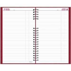  Brownline Daily Appointment Book, 13.3 x 7.8 Inches, Red 