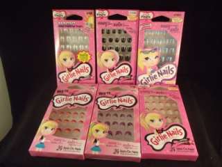 24 Little Fingrs Fingers Girlie Finger Nails Stick On 31369 32408 