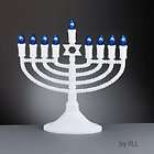 Rite Lite Deluxe White Electric Menorah with 9 Blue bul