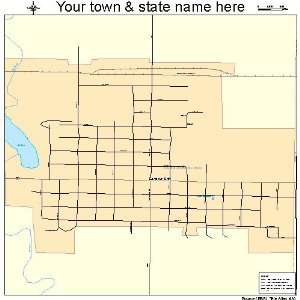  Street & Road Map of Carson City, Michigan MI   Printed 