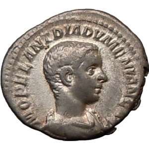 DIADUMENIAN 217AD Silver Genuine Denarius Ancient Roman Coin Caesar w 