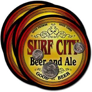 Surf City , NJ Beer & Ale Coasters   4pk