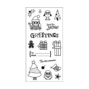 New   Fiskars Simple Stick Cling Rubber Stamps 4X8 Sheet   What A Hoot 