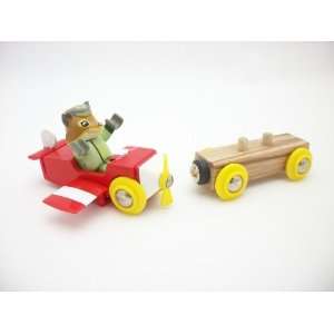  BRIO Busytown Rudolph von Flugel and airplane Toys 