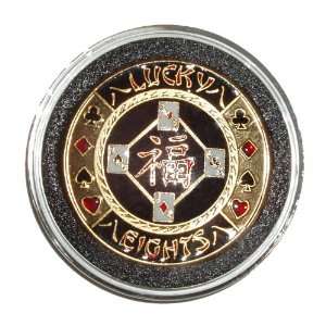  Chinese Lucky Eights Poker Card Guard Protector: Sports 