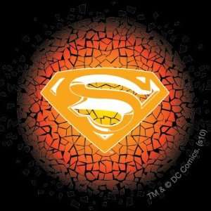  Superman Crackle Logo Round Sticker: Everything Else
