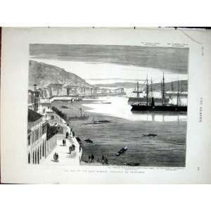  Turkish Ironclads At Buyukdere 1877 Antique Print Ships 