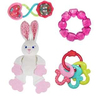    Bright Starts Pretty in Pink Bundle of Fun Toy Collection Baby