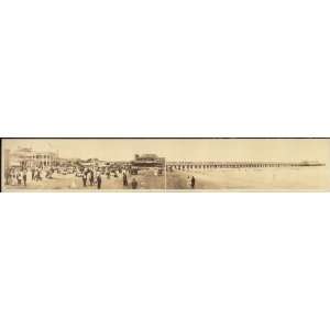   Panoramic Reprint of Long Beach pier, Long Beach, Cal.: Home & Kitchen
