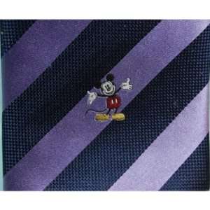  Disney Mickey Mouse Silk Tie Purple Mickey Stripe: Home 