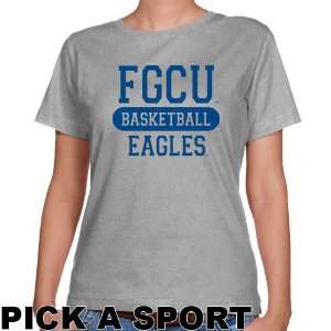 Florida Gulf Coast Eagles Ladies Ash Custom Sport Classic Fit T shirt 