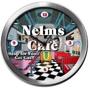  NELMS 14 Inch Cafe Metal Clock Quartz Movement: Kitchen 