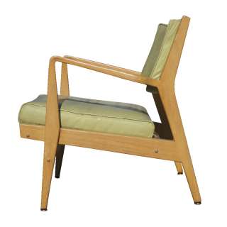 Vintage Jens Risom Wood Lounge Arm Chair  