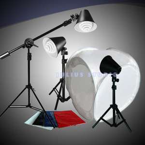 Julius Studio Photo Softbox Studio Light Lighting Kit + Boom Lighting 