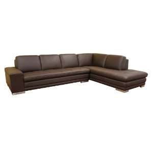  Callidora Dark Brown Leather Leather Match Sofa Sectional 